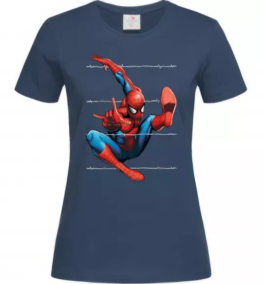 Женская футболка Людина павук Темно-синий фото
