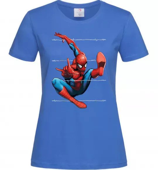 Женская футболка Людина павук Ярко-синий фото