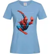 Женская футболка Людина павук Голубой фото