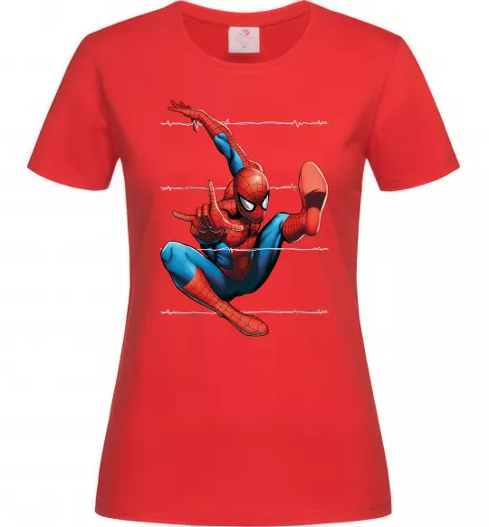 Женская футболка Людина павук Красный фото