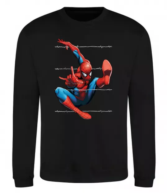 Свитшот Людина павук Черный фото