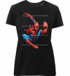 Жіноча преміум футболка Людина павук Чорний фото