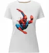 Жіноча преміум футболка Людина павук Білий фото