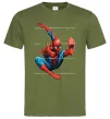 Мужская футболка Людина павук Оливковый фото