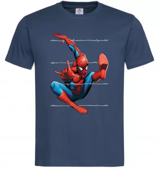 Мужская футболка Людина павук Темно-синий фото