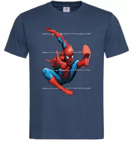 Мужская футболка Людина павук Темно-синий фото