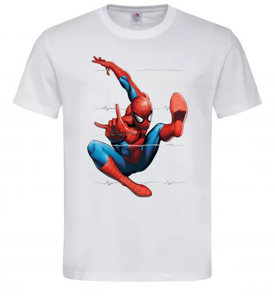 Мужская футболка Людина павук Белый фото
