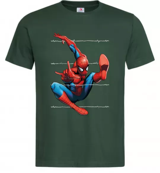 Мужская футболка Людина павук Темно-зеленый фото
