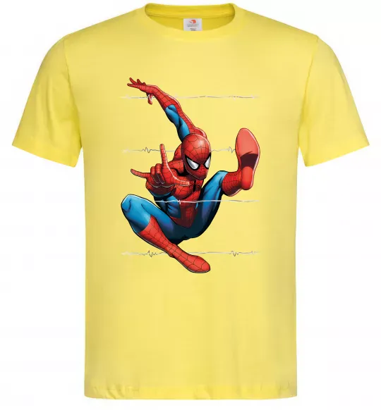 Мужская футболка Людина павук Лимонный фото