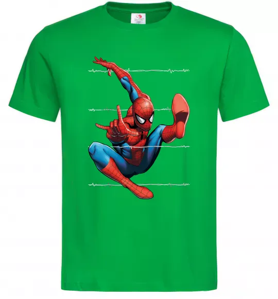 Мужская футболка Людина павук Зеленый фото