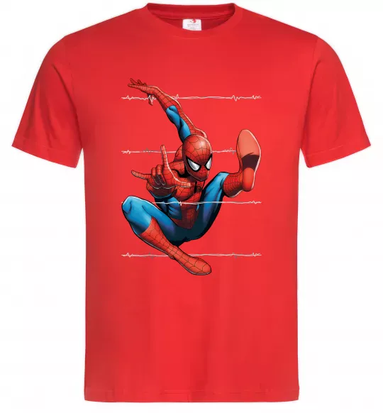 Мужская футболка Людина павук Красный фото