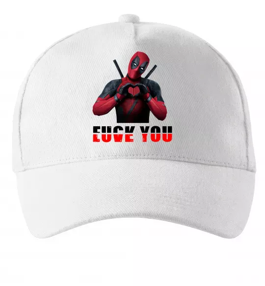 Кепка Deadpool f*ck you love you Білий фото