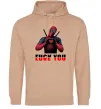 Жіноча толстовка (худі) Deadpool f*ck you love you Пісочний фото