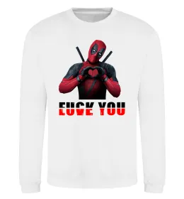 Свитшот Deadpool f*ck you love you Белый фото