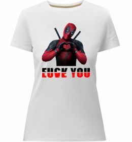 Жіноча преміум футболка Deadpool f*ck you love you