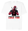 Футболка Оверсайз Deadpool f*ck you love you Белый фото