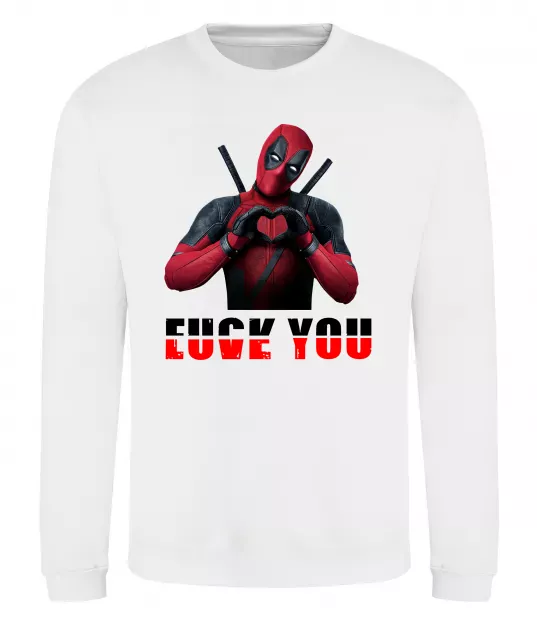 Свитшот Deadpool f*ck you love you Белый фото
