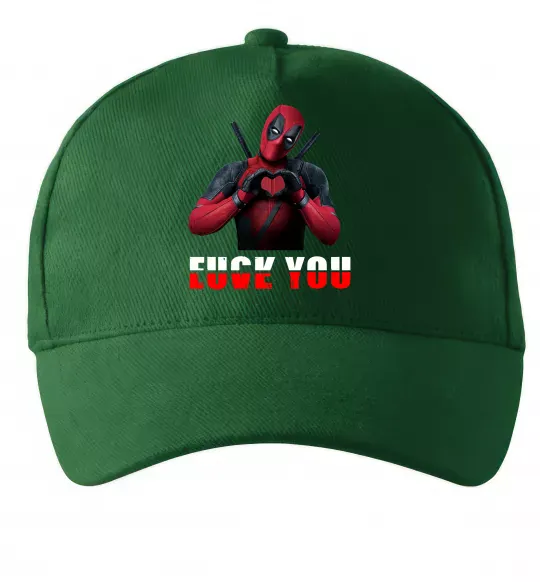 Кепка Deadpool f*ck you love you Темно-зелений фото