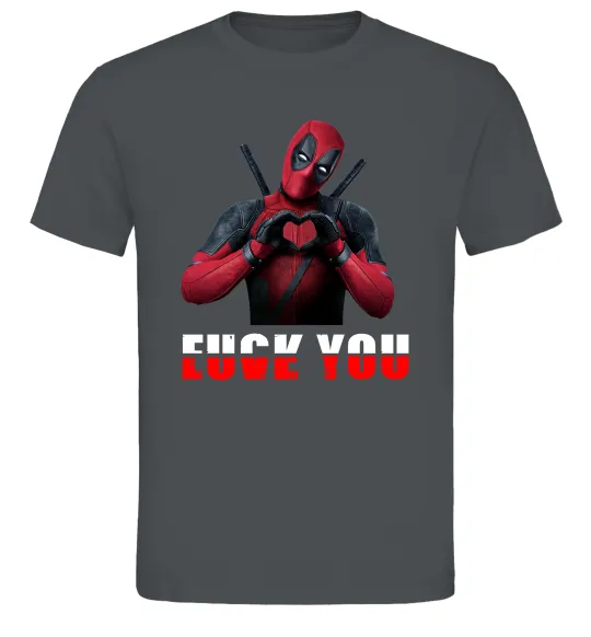 Мужская футболка Deadpool f*ck you love you Графит фото