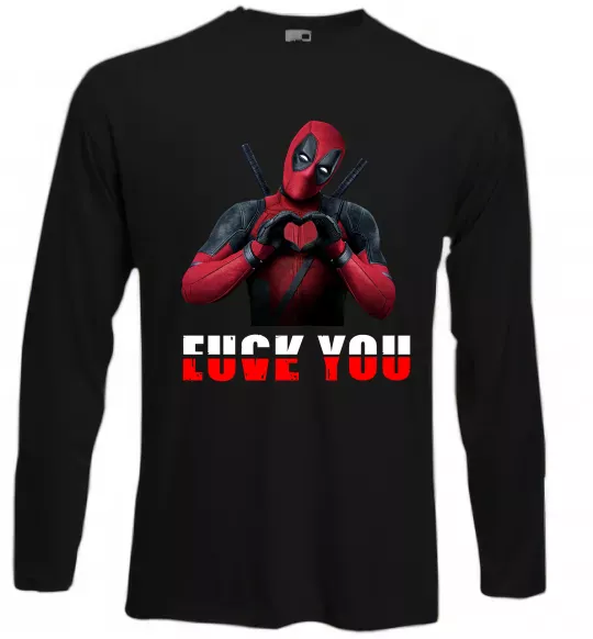 Лонгслив Deadpool f*ck you love you Черный фото