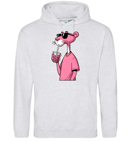 Женская толстовка (худи) Pink Pantera Серый меланж фото