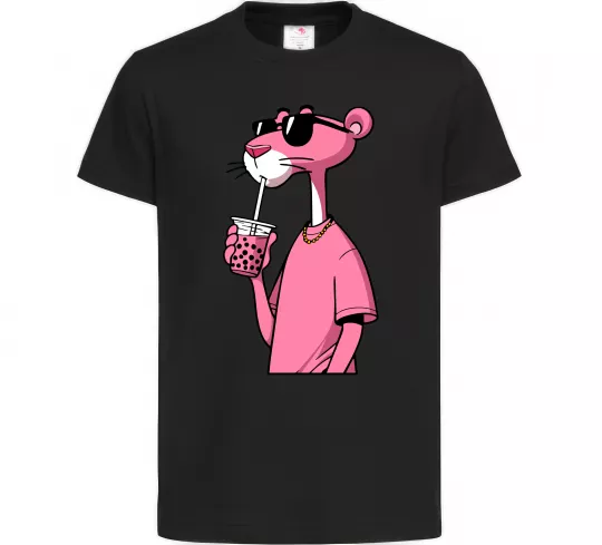 Детская футболка Pink Pantera Черный фото