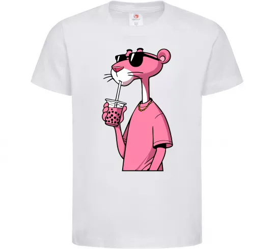 Детская футболка Pink Pantera Белый фото