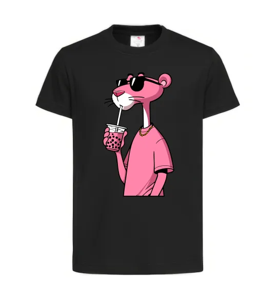 Детская футболка Pink Pantera Черный фото