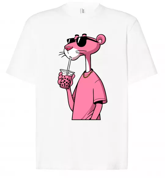 Футболка Оверсайз Pink Pantera Білий фото