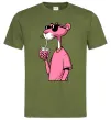 Чоловіча футболка Pink Pantera Оливковий фото