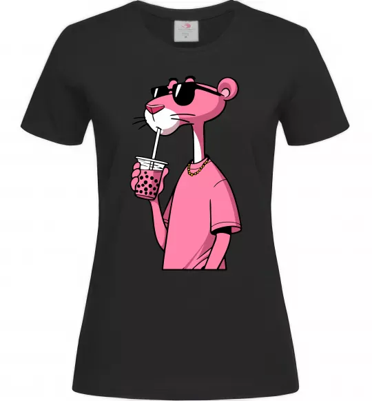 Жіноча футболка Pink Pantera Чорний фото