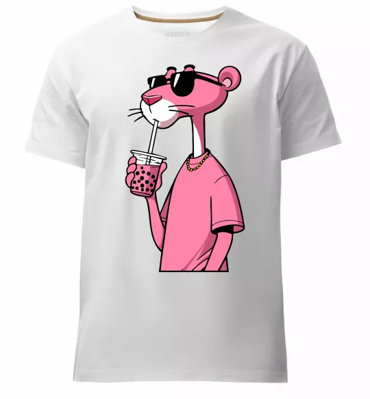 Чоловіча преміум футболка Pink Pantera Білий фото