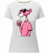 Женская премиум футболка Pink Pantera Белый фото
