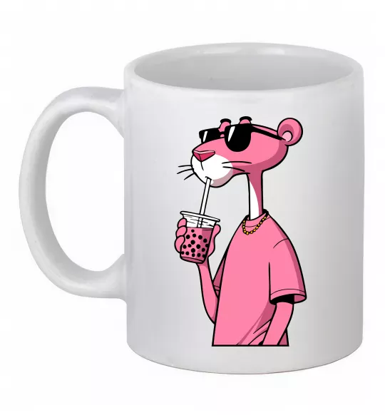 Чашка керамическая Pink Pantera Белый фото