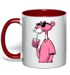 Чашка с цветной ручкой Pink Pantera Красный фото