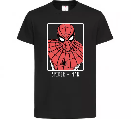 Дитяча футболка Spider-man looking Чорний фото
