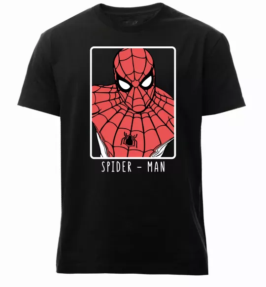 Мужская премиум футболка Spider-man looking Черный фото