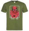 Чоловіча футболка Spider-man looking Оливковий фото