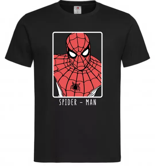 Чоловіча футболка Spider-man looking Чорний фото