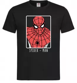 Мужская футболка Spider-man looking Черный фото
