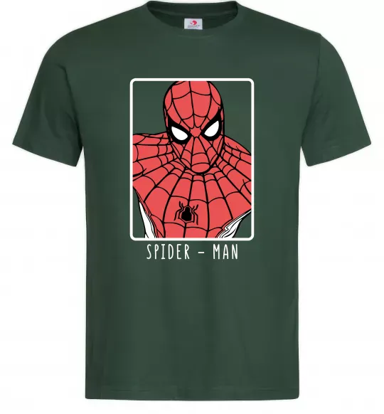 Чоловіча футболка Spider-man looking Темно-зелений фото