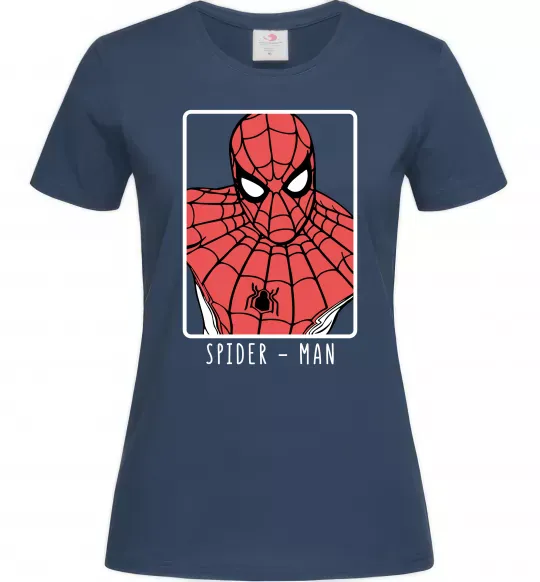 Жіноча футболка Spider-man looking Темно-синій фото