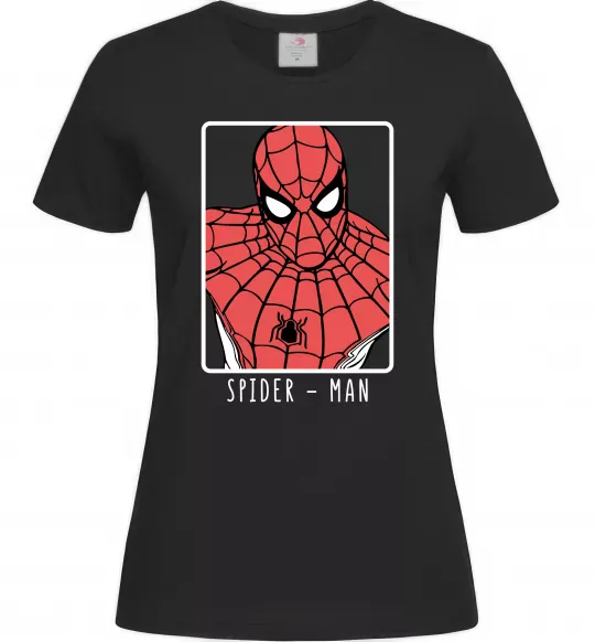 Жіноча футболка Spider-man looking Чорний фото