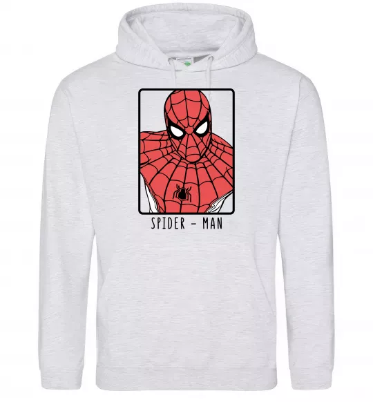 Чоловіча толстовка (худі) Spider-man looking Сірий меланж фото