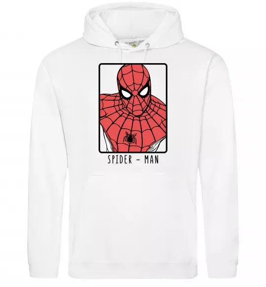 Женская толстовка (худи) Spider-man looking Белый фото