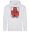 Женская толстовка (худи) Spider-man looking Серый меланж фото