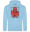 Женская толстовка (худи) Spider-man looking Голубой фото