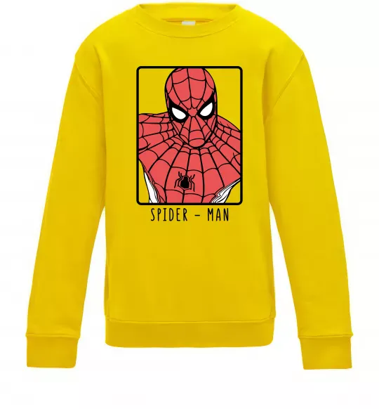 Детский Свитшот Spider-man looking Солнечно желтый фото