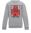 Детский Свитшот Spider-man looking Серый меланж фото
