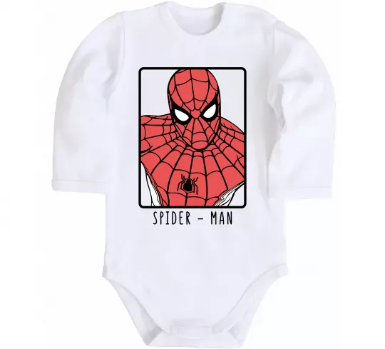 Детский боди Spider-man looking Белый фото